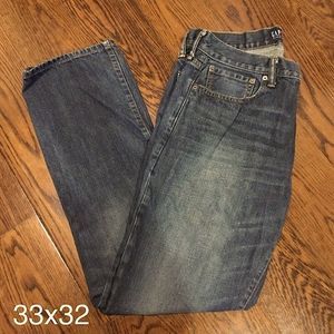GAP Mens Straight Leg Denim Jeans 33x32